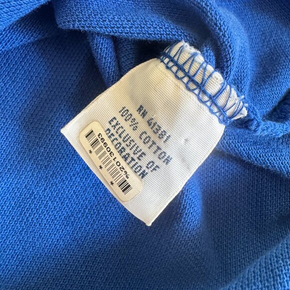 Vintage Polo Ralph Lauren Men's Big Pony Polo Size Medium Blue 100% Cotton - Picture 3 of 7
